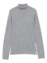 Fabiana Filippi Wool Fine-Knit Turtleneck Sweater Grey