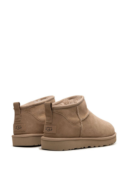 Ugg Australia Classic Ultra Mini Silk and Nylon Boots Beige