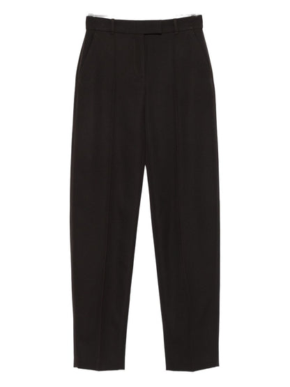 Alexander McQueen Pressed-crease tailored trousers Brown