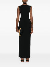 Solace London Boat Neck Sleeveless Maxi Dress Black black