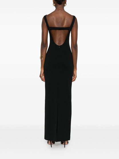 Solace London Boat Neck Sleeveless Maxi Dress Black black