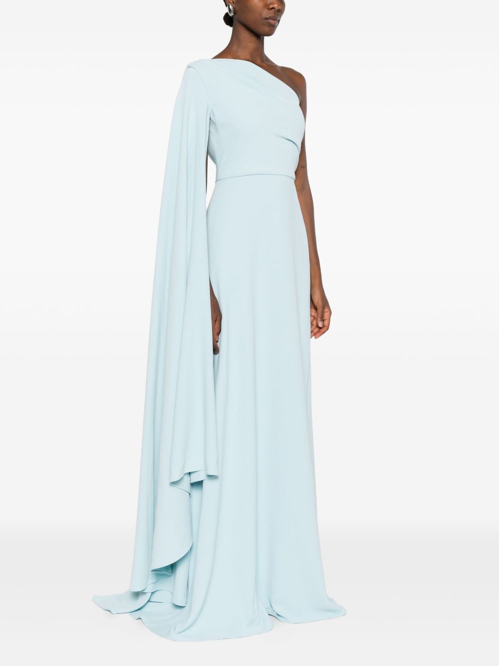 Solace London One-Shoulder Clear Blue Maxi Dress Clear Blue