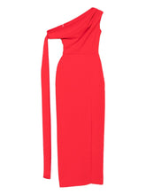 Solace London One-Shoulder Red Maxi Dress With Side Slit Red