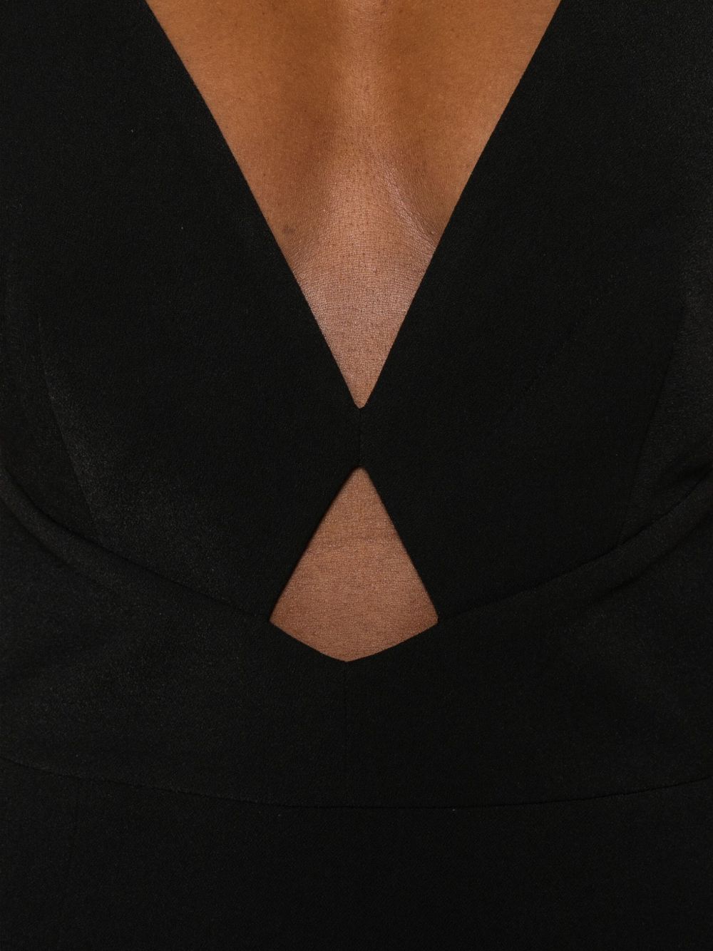 Solace London Cross-Back Sleeveless Maxi Dress Black