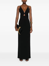 Solace London Cross-Back Sleeveless Maxi Dress Black