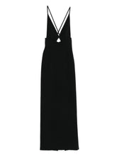 Solace London Cross-Back Sleeveless Maxi Dress Black