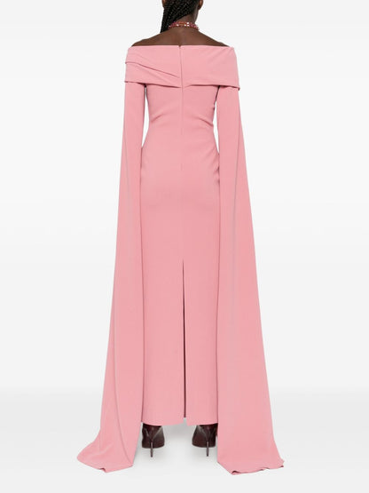 Solace London Off-Shoulder Maxi Dress Pink pink