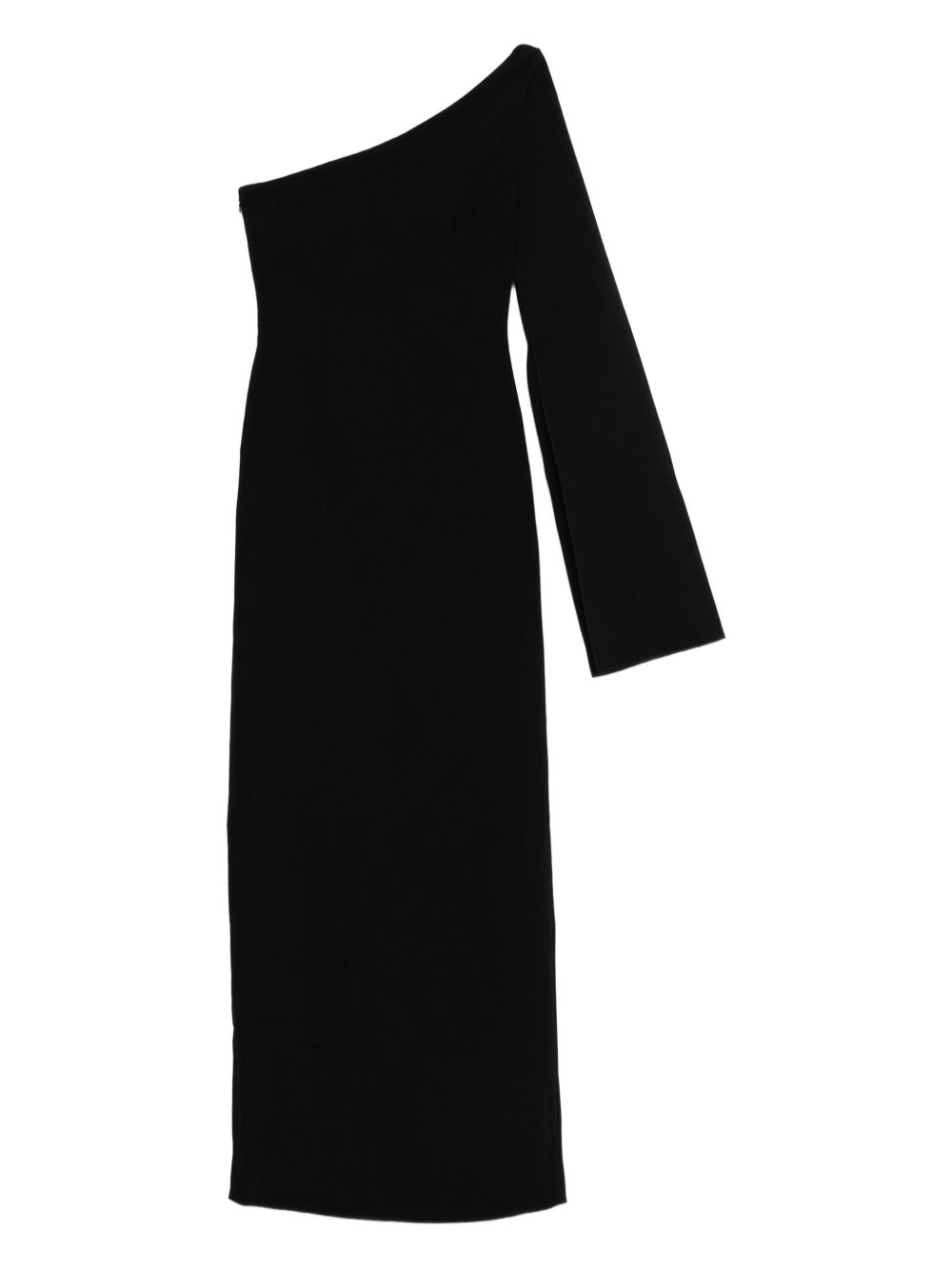 Solace London One-Shoulder Black Maxi Dress Black