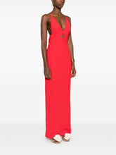 Solace London Maxi Cross-Back V-Neck Red Dress Red