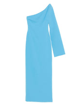 Solace London One-Shoulder Maxi Dress in Clear Blue clear blue