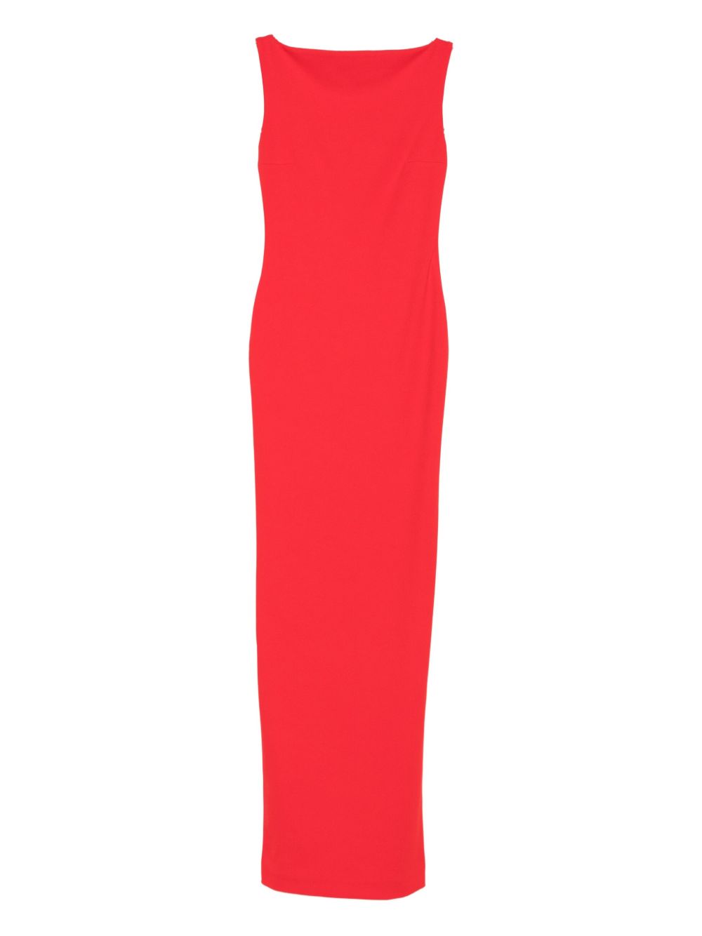 Solace London Boat Neck Sleeveless Red Maxi Dress Red