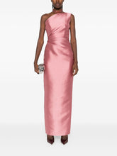 Solace London One-Shoulder Draped Maxi Dress Pink Pink