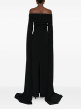 Solace London Off-Shoulder Maxi Black Dress Black