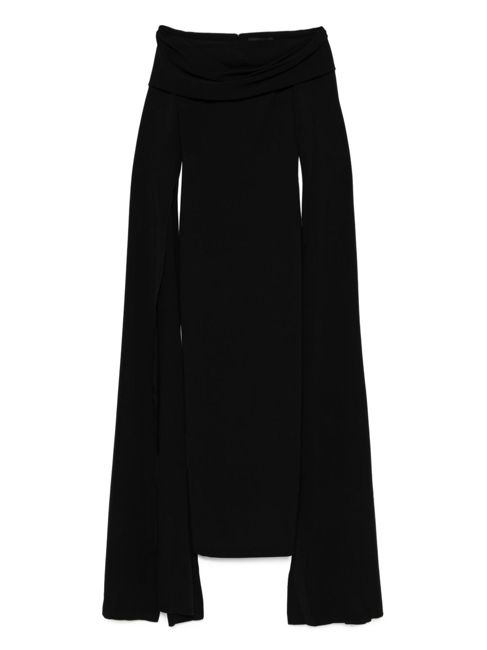 Solace London Off-Shoulder Maxi Black Dress Black
