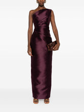 Solace London One-Shoulder Draped Maxi Dress Purple