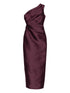 Solace London One-Shoulder Draped Maxi Dress Purple