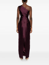 Solace London One-Shoulder Draped Maxi Dress Purple