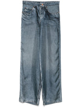 Pierre Louis Mascia Denim Print Silk Trousers Grey