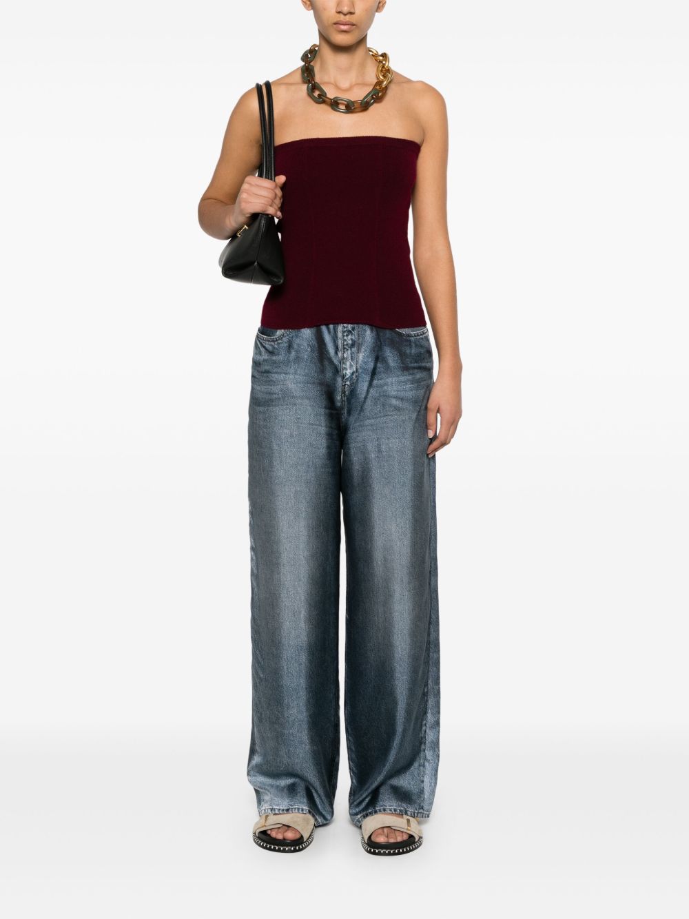 Pierre Louis Mascia Denim Print Silk Trousers Grey