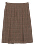 Saint Laurent Plaid Wool-Cashmere Blend Mini Skirt Beige
