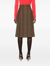 Saint Laurent Plaid Wool-Cashmere Blend Mini Skirt Beige
