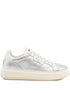 Woolrich Arrow Leather Platform Sneakers Silver