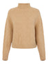 Elisabetta Franchi Crewneck Wool-Cashmere Blend Sweater Beige