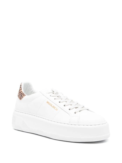 Woolrich Chunky Court Leather Sneakers White