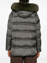 Peuterey Quilted Fur-Trim Hooded Down Coat Green Green