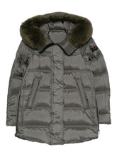 Peuterey Quilted Fur-Trim Hooded Down Coat Green Green