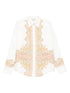 Pierre Louis Mascia Paisley Embroidered Silk Shirt White White
