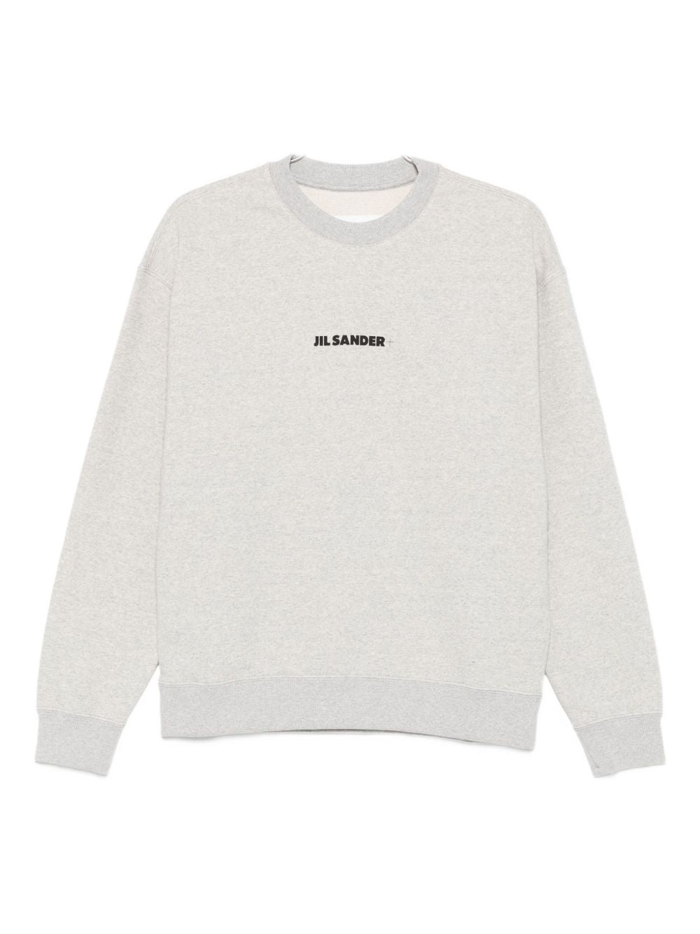 Jil Sander Plus Embroidered Logo Cotton Crewneck Sweater Green green