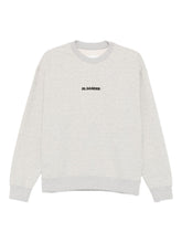 Jil Sander Plus Embroidered Logo Cotton Crewneck Sweater Green green