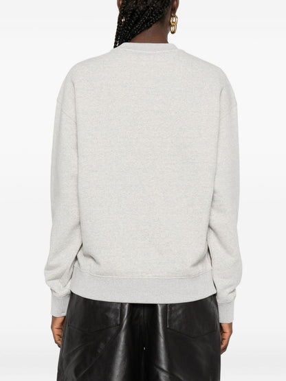 Jil Sander Plus Embroidered Logo Cotton Crewneck Sweater Green green