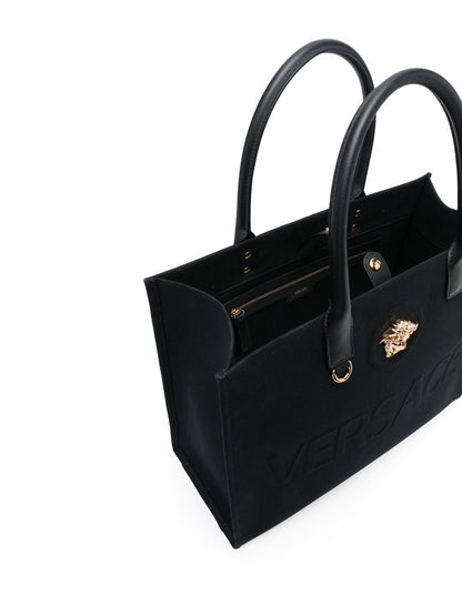 Versace Large Medusa Black Tote Bag Black