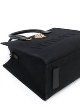 Versace Small La Medusa Canvas Tote Bag Black
