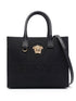 Versace Small La Medusa Canvas Tote Bag Black