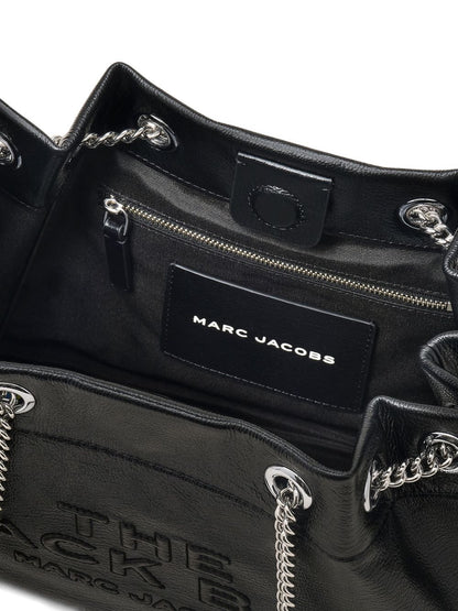 Marc Jacobs The Sack Chain Leather Shoulder Bag Black