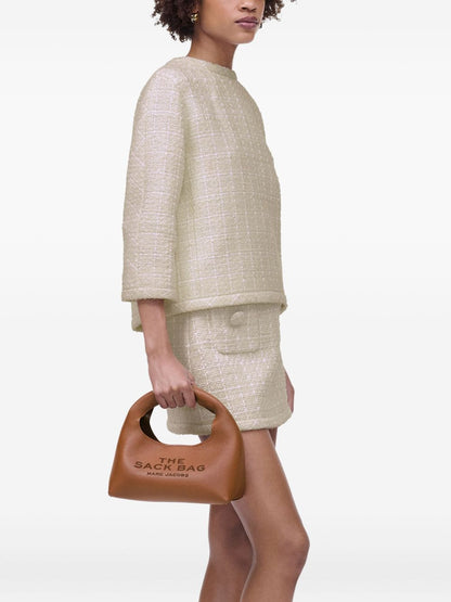 Marc Jacobs The Mini Sack Leather Brown Structured Top-Handle Bag Leather Brown