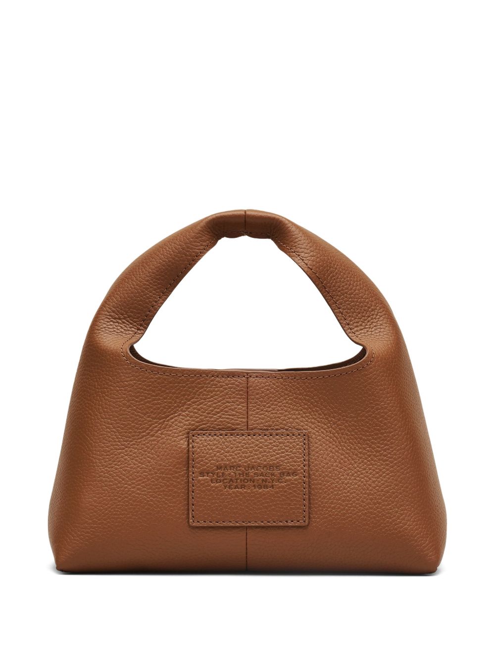 Marc Jacobs The Mini Sack Leather Brown Structured Top-Handle Bag Leather Brown