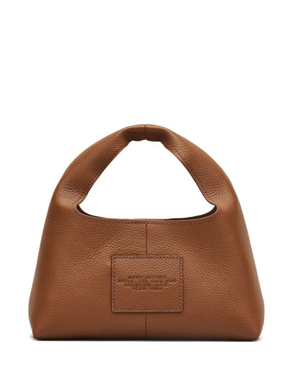 Marc Jacobs The Mini Sack Leather Brown Structured Top-Handle Bag Leather Brown