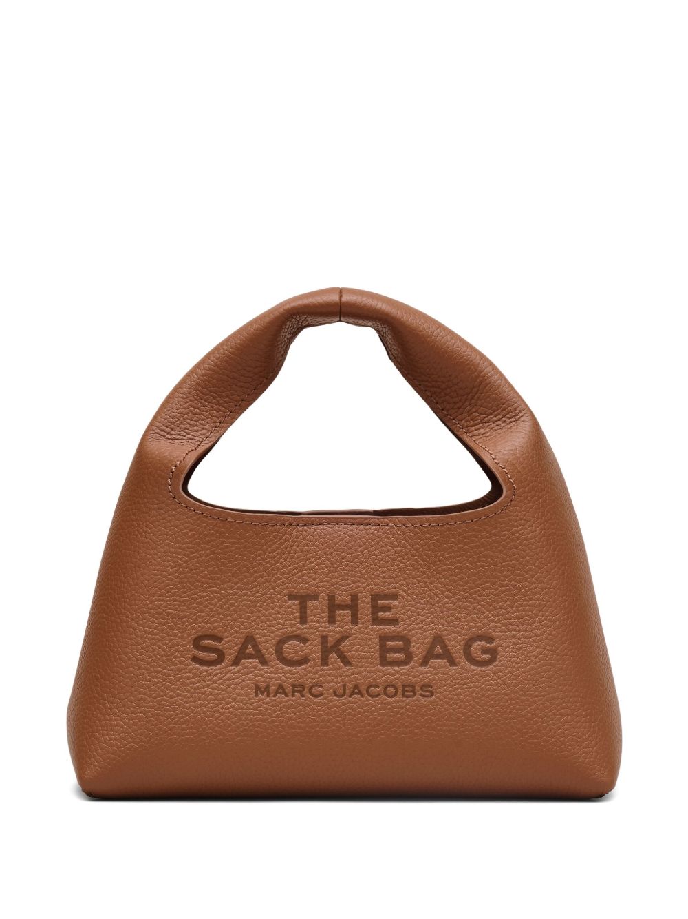 Marc Jacobs The Mini Sack Leather Brown Structured Top-Handle Bag Leather Brown