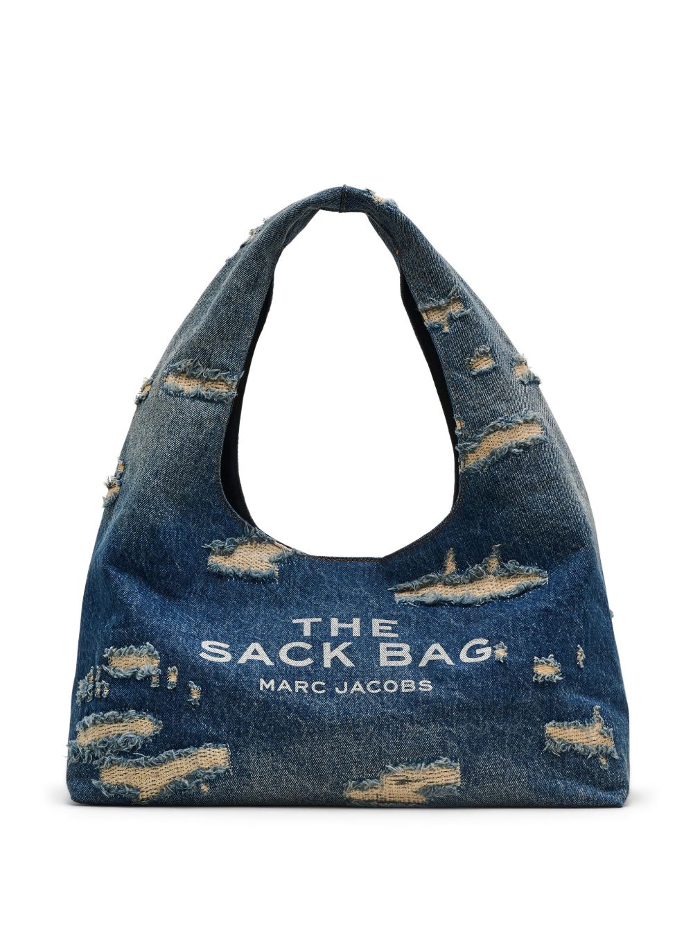 Marc Jacobs The Rip and Repair Denim Sack Bag Blue