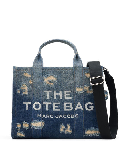 Marc Jacobs The Rip and Repair Denim Medium Tote Bag Blue