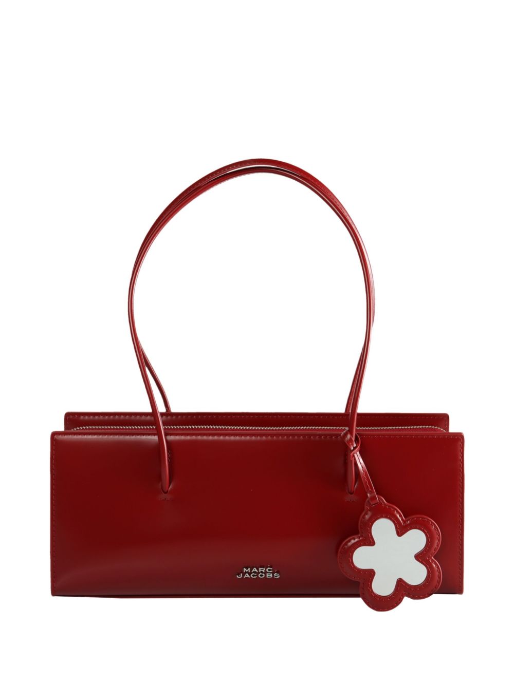Marc Jacobs Flower-Embellished Leather Shoulder Tote Bag Bordeaux