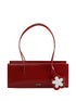 Marc Jacobs Flower-Embellished Leather Shoulder Tote Bag Bordeaux