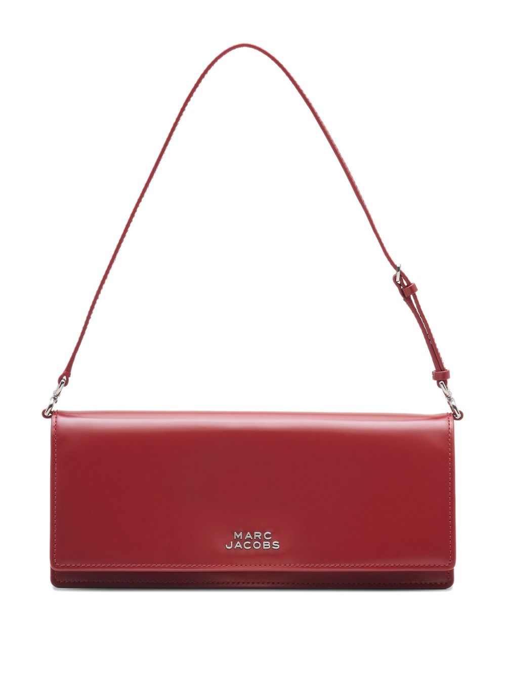 Marc Jacobs The Glam Mirror Leather Shoulder Bag Bordeaux