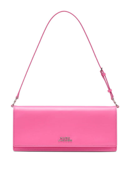 Marc Jacobs The Mirror Shoulder Leather Bag With Flower Cutout Fuchsia