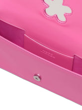 Marc Jacobs The Mirror Shoulder Leather Bag With Flower Cutout Fuchsia