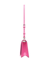 Marc Jacobs The Mirror Shoulder Leather Bag With Flower Cutout Fuchsia